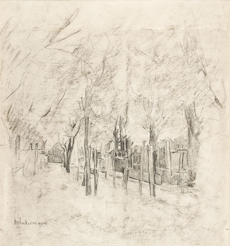 Hollandse dorpsstraat in Katwijk door Max Liebermann