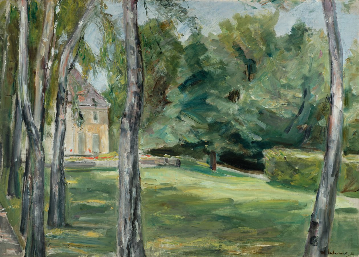 Huis in de tuin door Max Liebermann