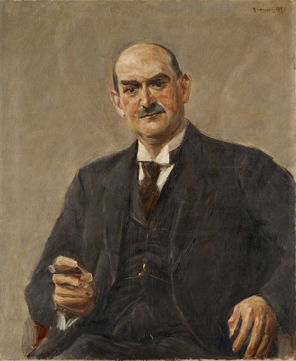 Portret van Kommerzienrat Dr. Carl Leopold Netter door Max Liebermann
