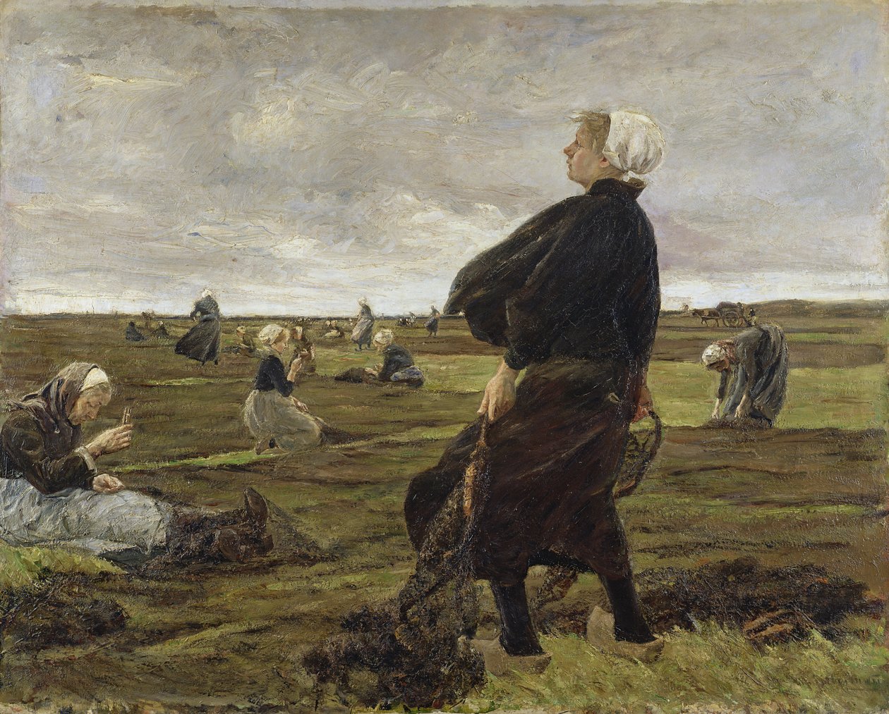 Het repareren van de netten, 1889 door Max Liebermann