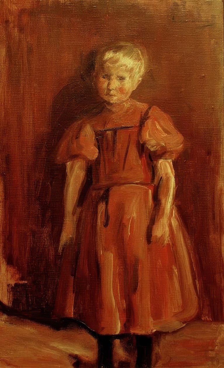 Staand meisje door Max Liebermann