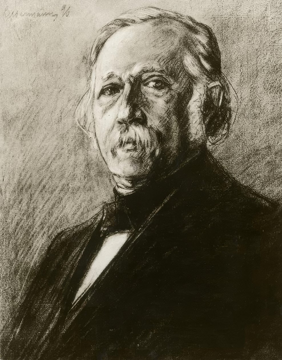 Theodor Fontane, tekening van M. Liebermann door Max Liebermann