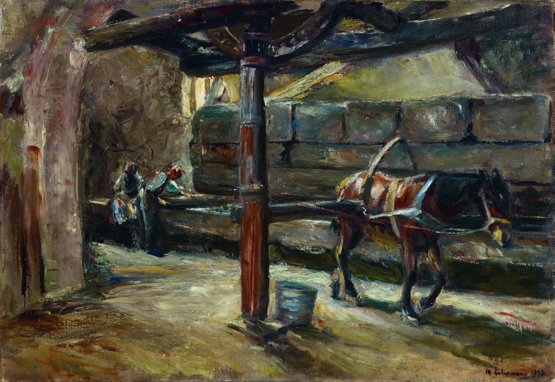 Lakenvolderij in Florence door Max Liebermann
