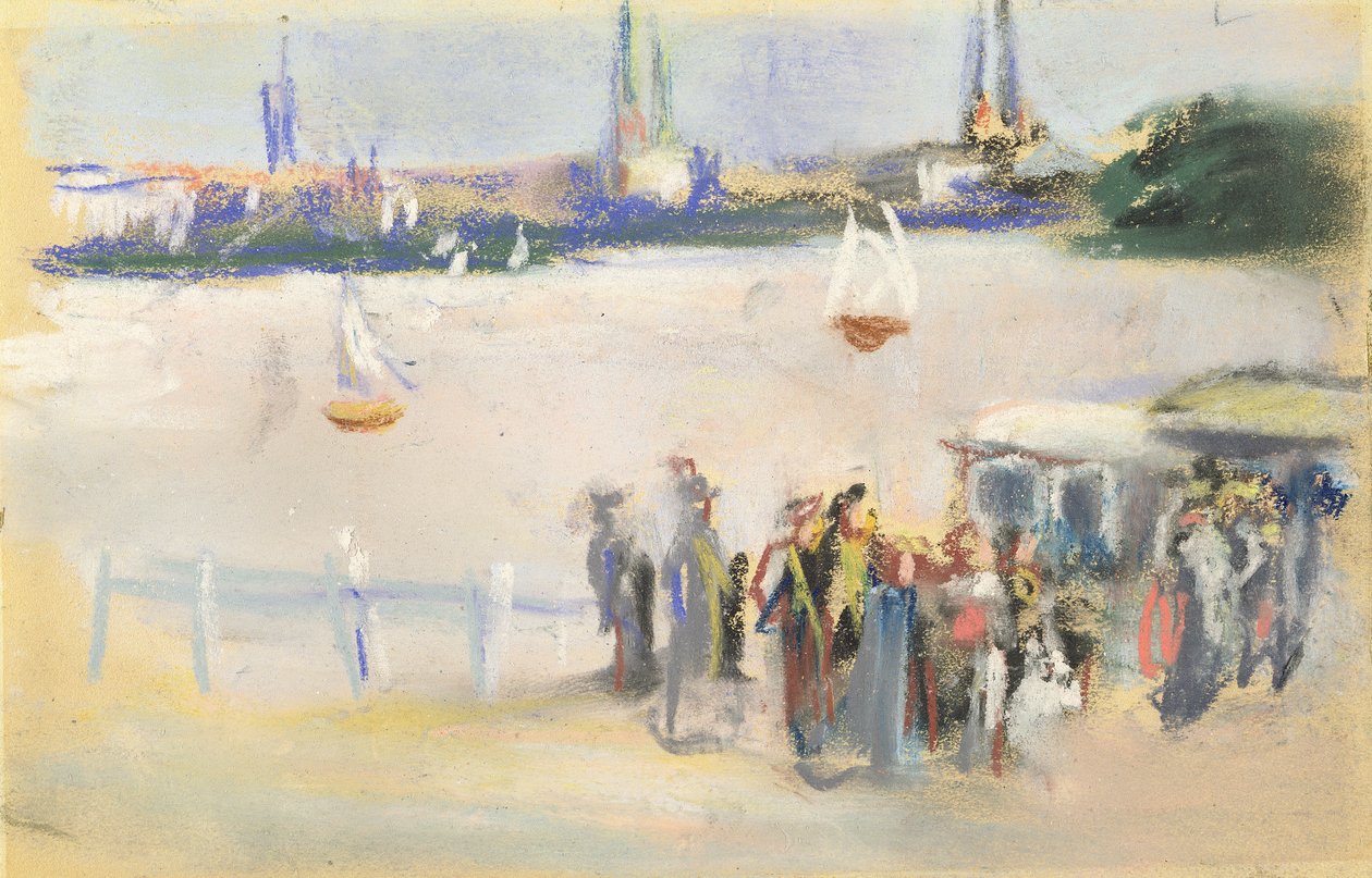 Uitzicht op de Aussenalster, 1909 door Max Liebermann