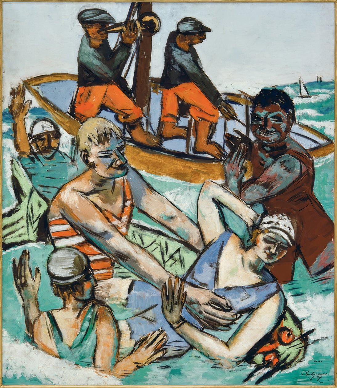 Bad in augustus door Max Beckmann