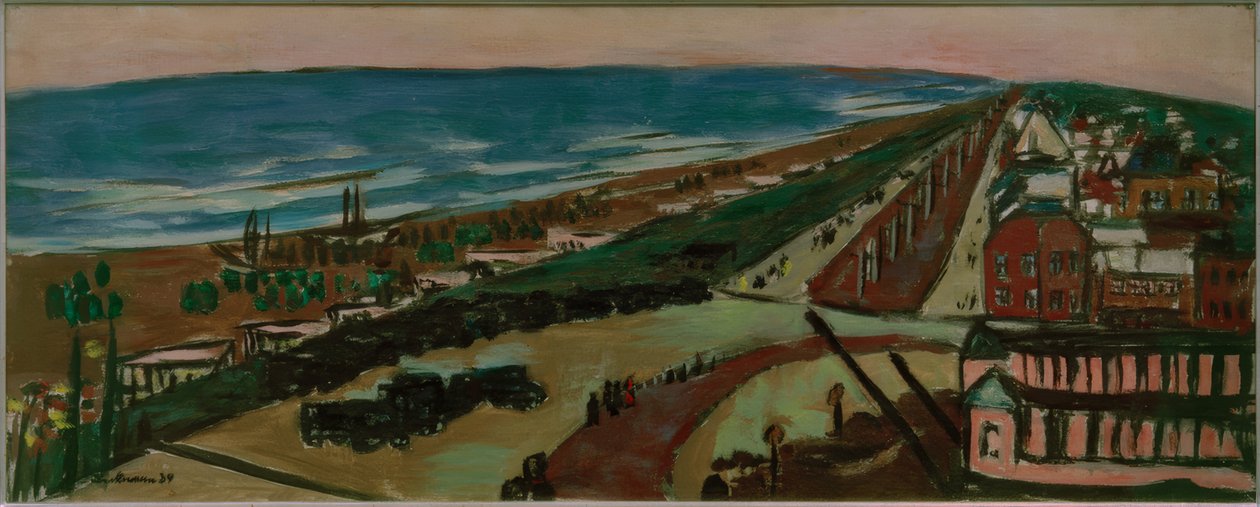 Uitzicht op Zandvoort bij avond door Max Beckmann