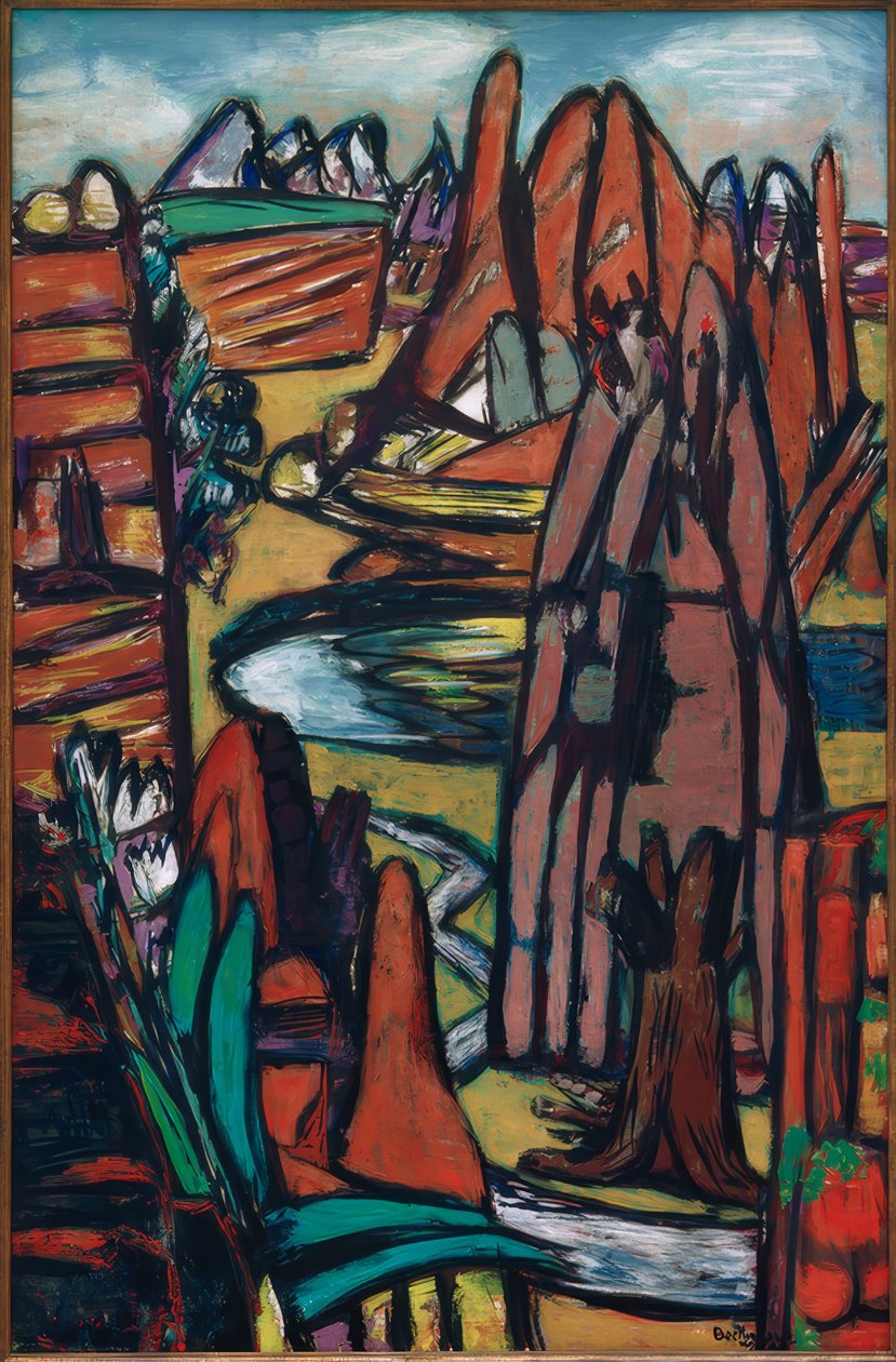 Boulder-Rotslandschap door Max Beckmann
