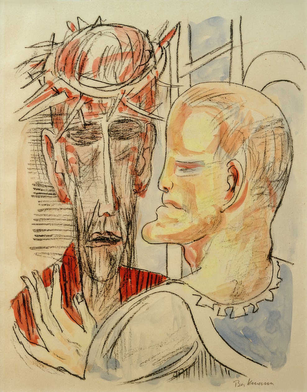 Christus en Pilatus door Max Beckmann