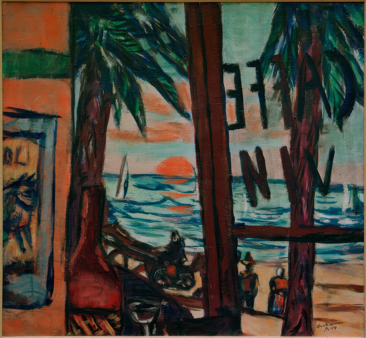 Café Bandol door Max Beckmann
