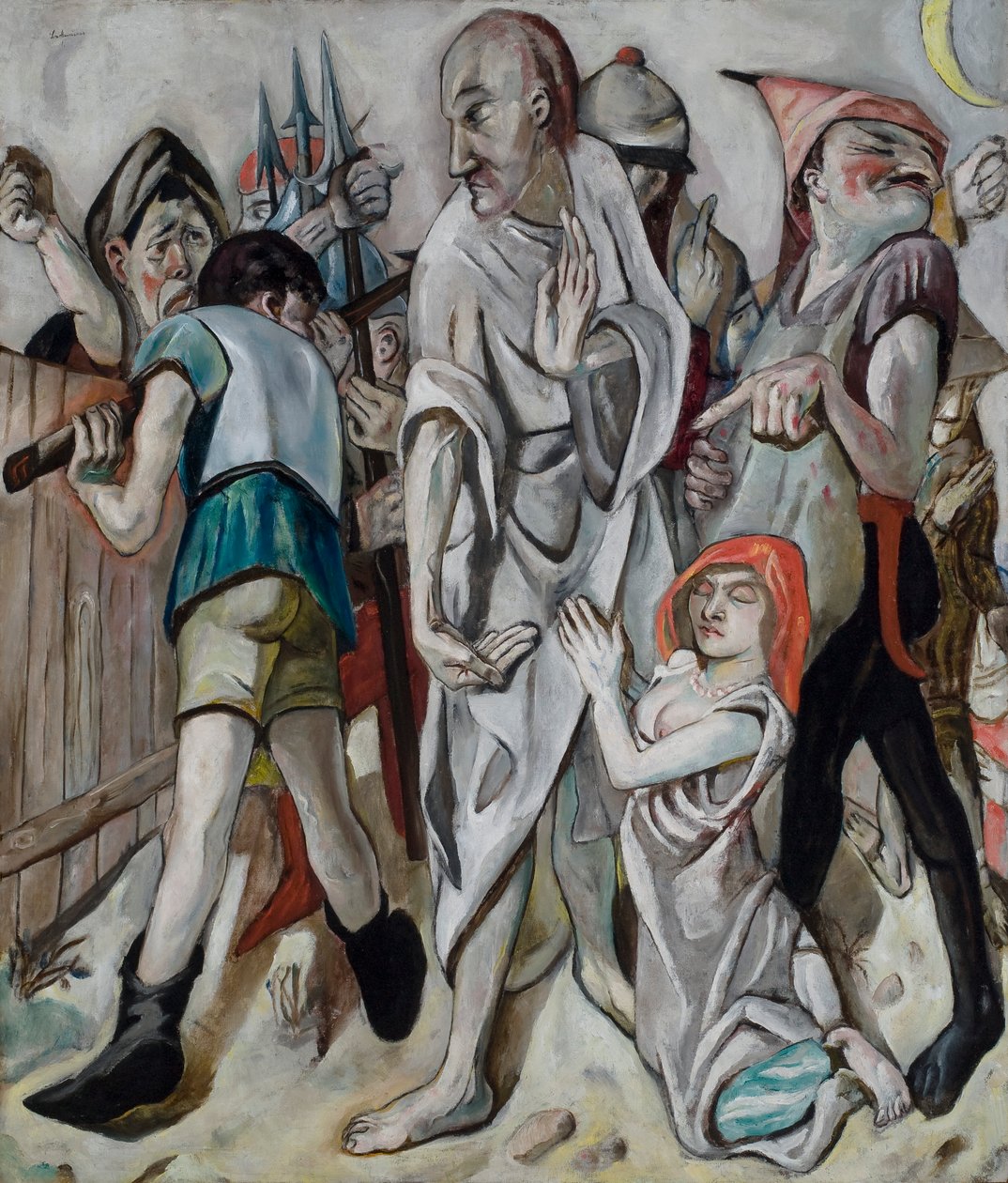 Christus en de Zondaar door Max Beckmann