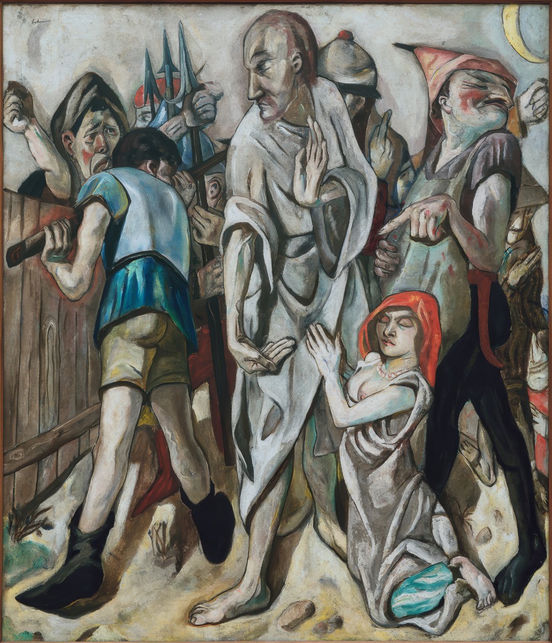 Christus en de overspelige vrouw door Max Beckmann