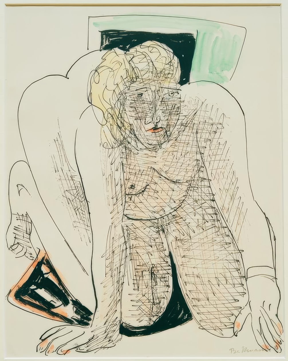 Kruipende Vrouw door Max Beckmann