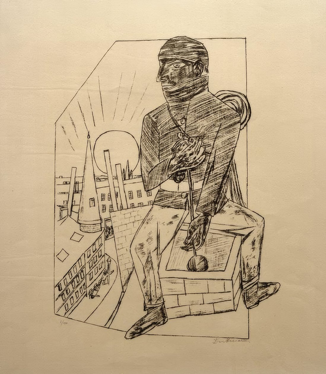De schoorsteenveger door Max Beckmann