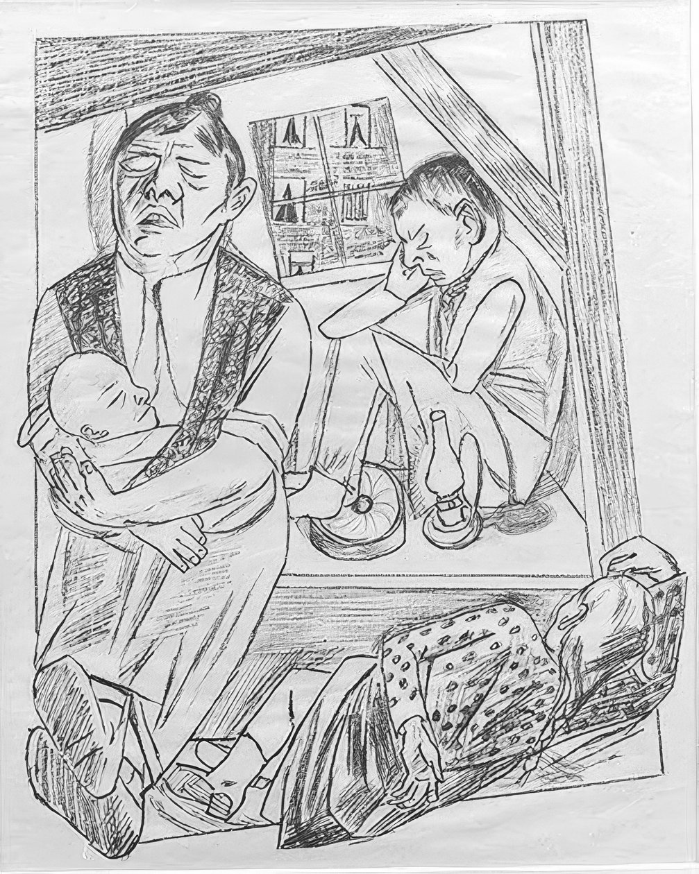 De Nacht door Max Beckmann