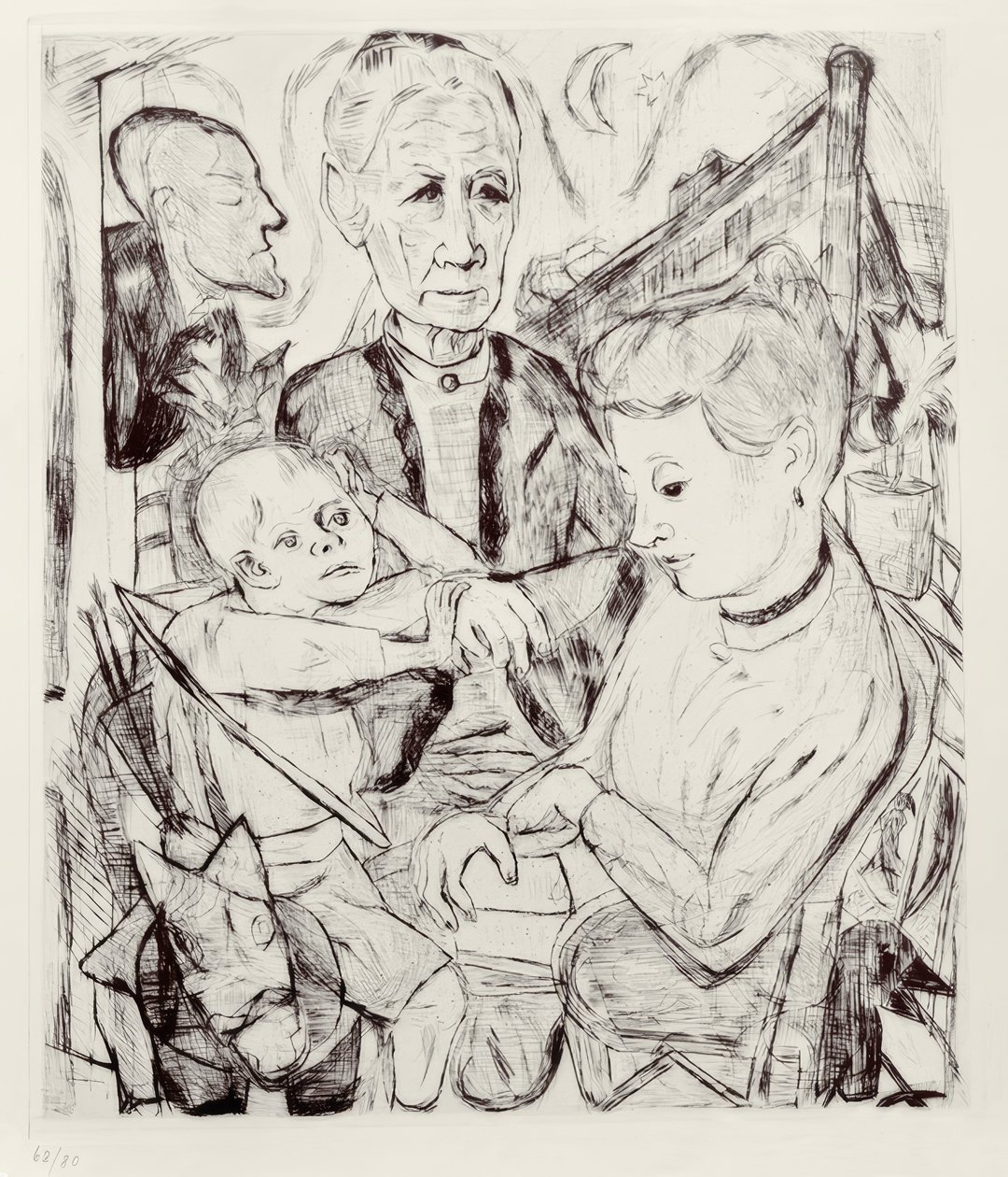 Gezinsscene door Max Beckmann