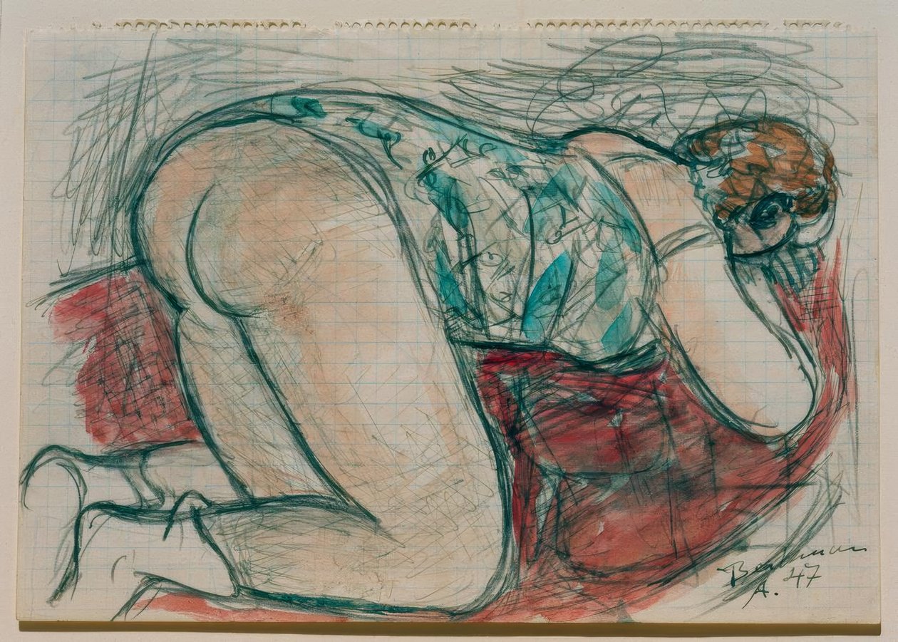 Halfnaakt door Max Beckmann