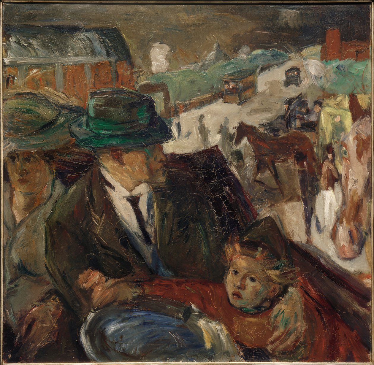 In de auto door Max Beckmann