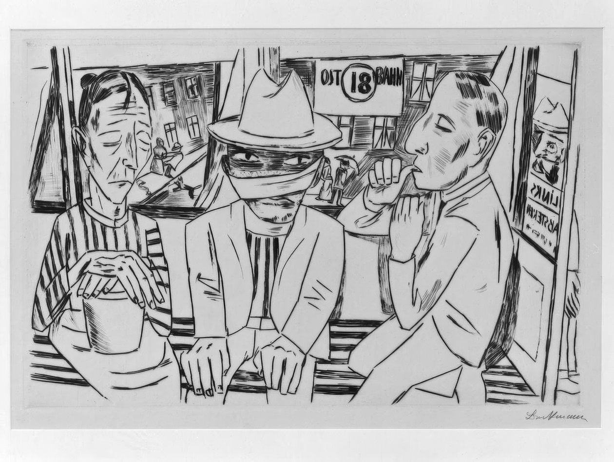In de Tram door Max Beckmann