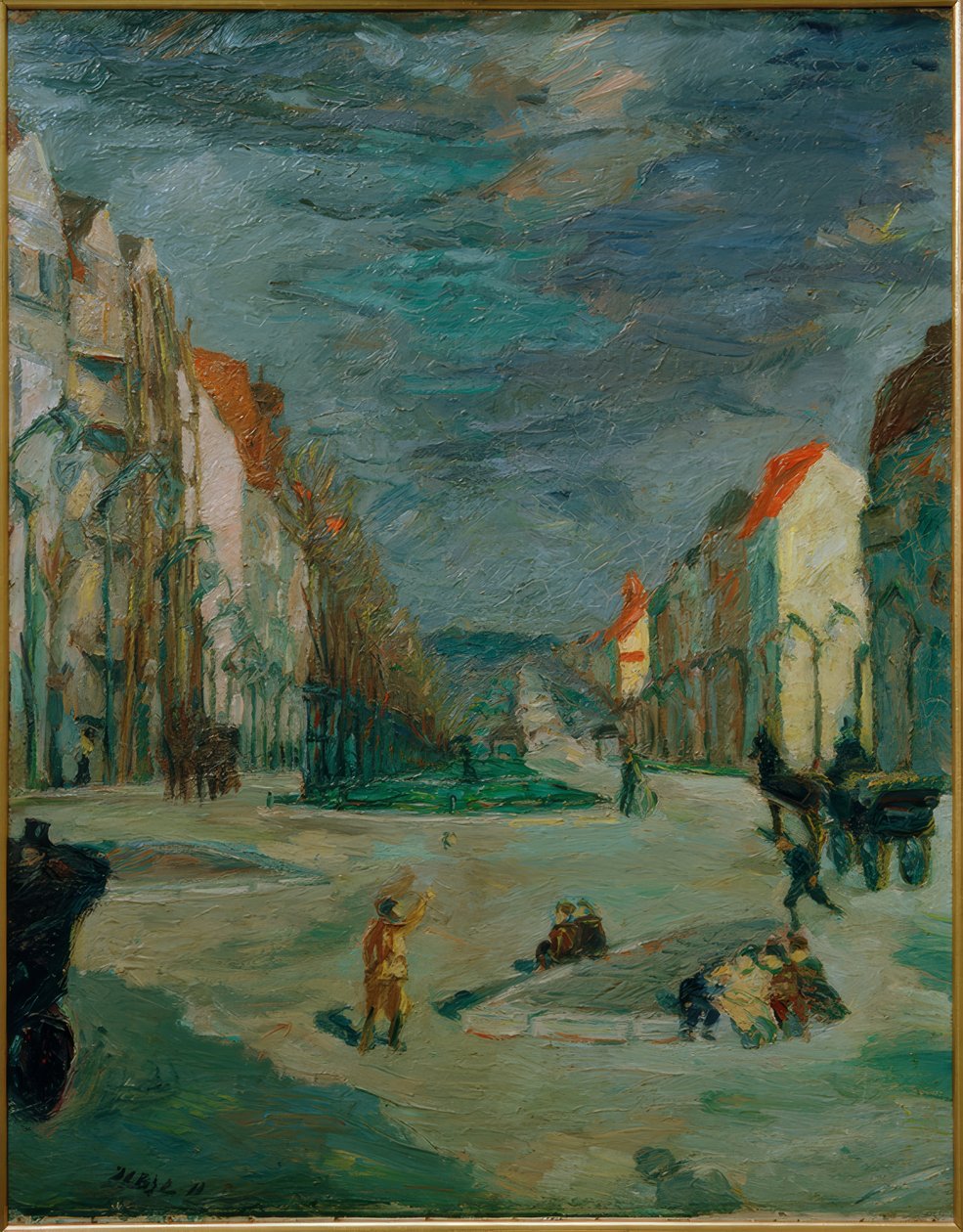 Kaiserdamm in Berlijn door Max Beckmann