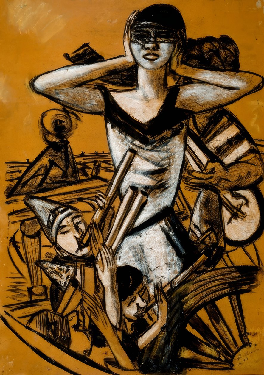 Carnaval in Napels door Max Beckmann
