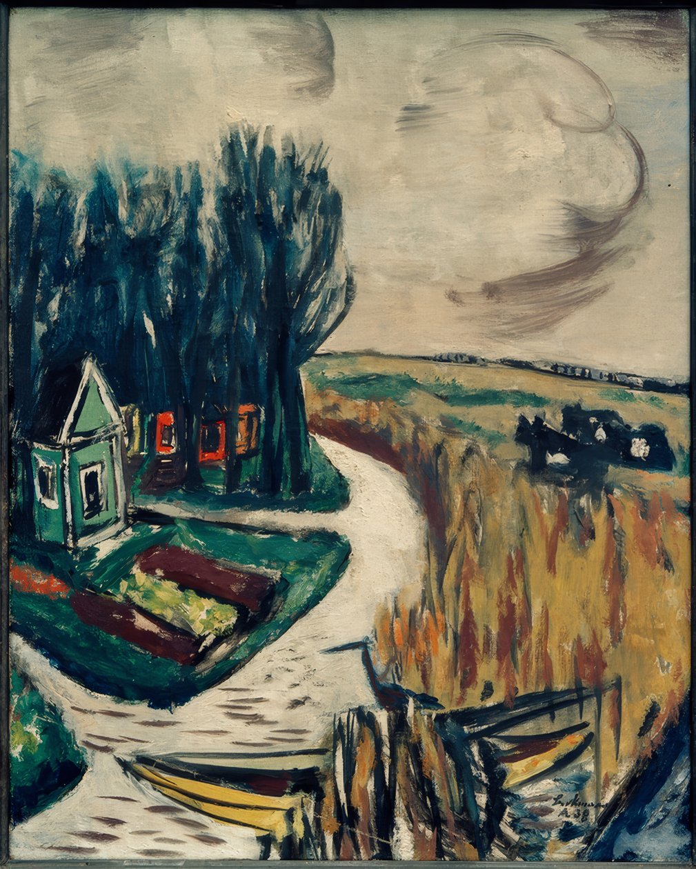 Landschap met Koeien door Max Beckmann