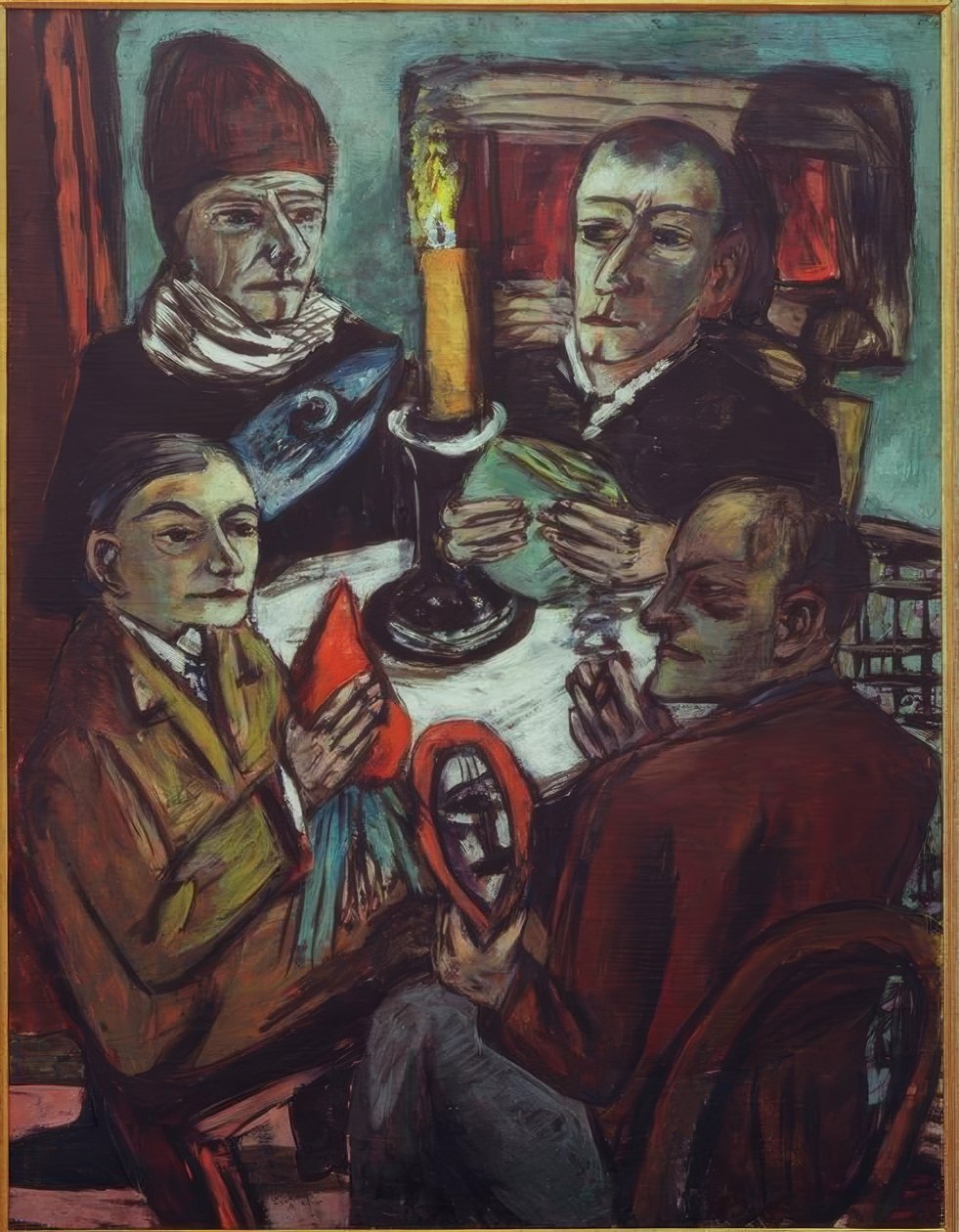 De kunstenaars met groenten door Max Beckmann