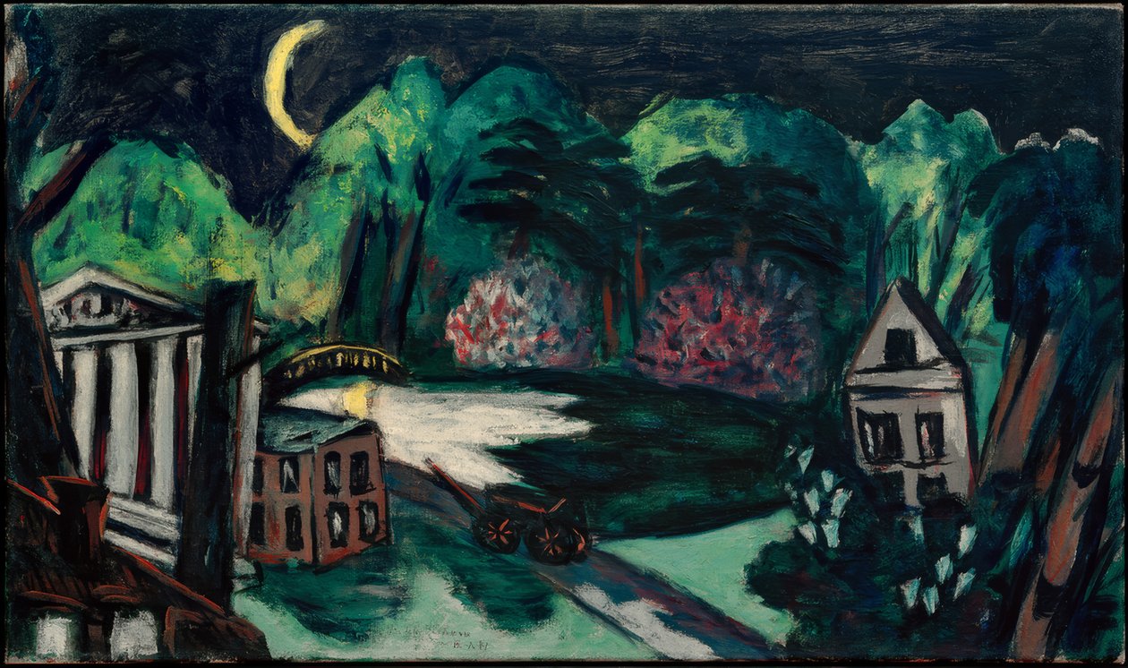 Nachtelijk park. Baden-Baden door Max Beckmann