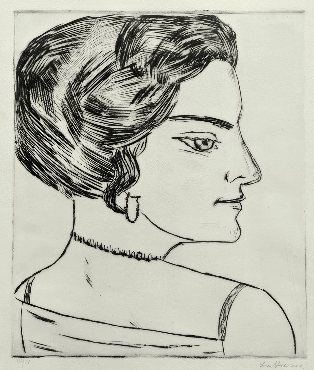 Naïla in Profiel door Max Beckmann