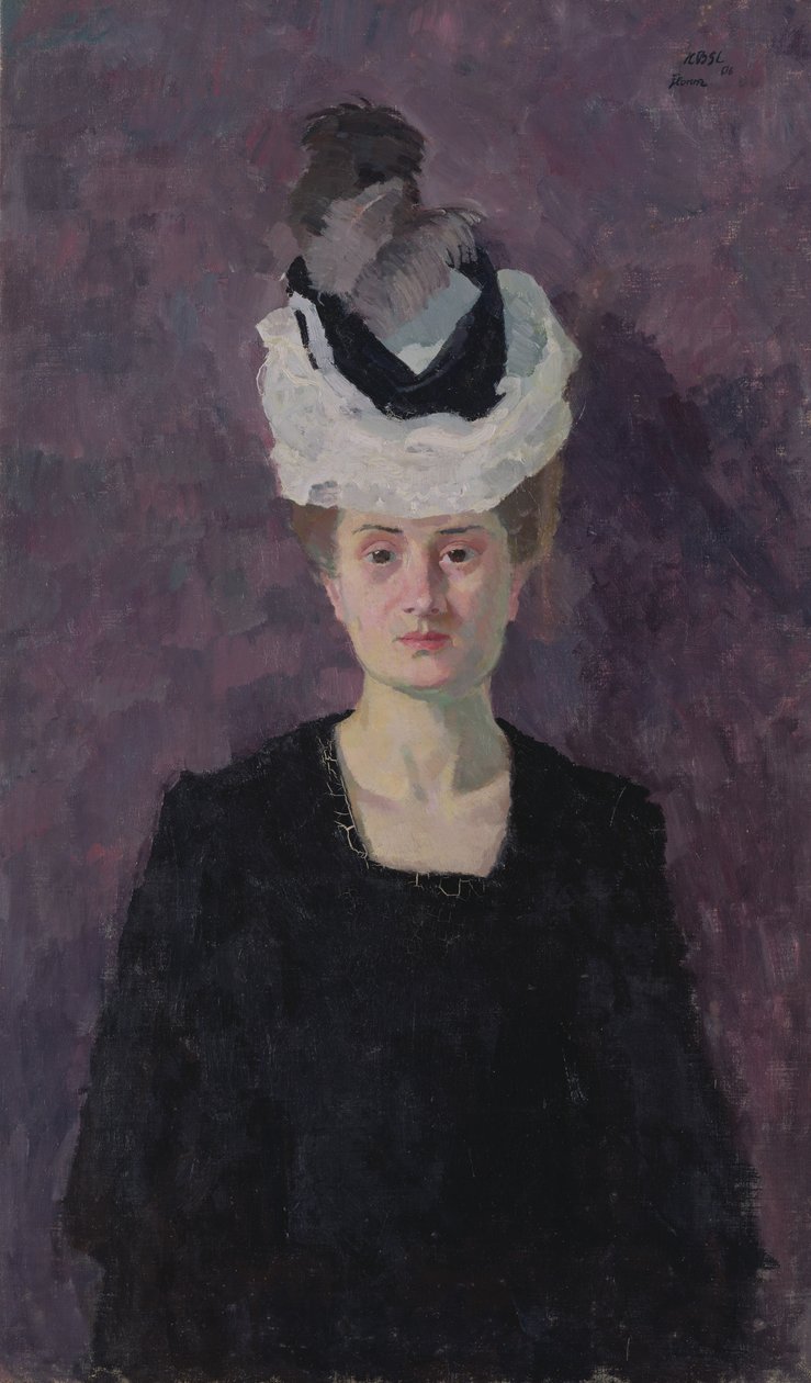 Portret van Frau Minna Tube-Beckmann door Max Beckmann