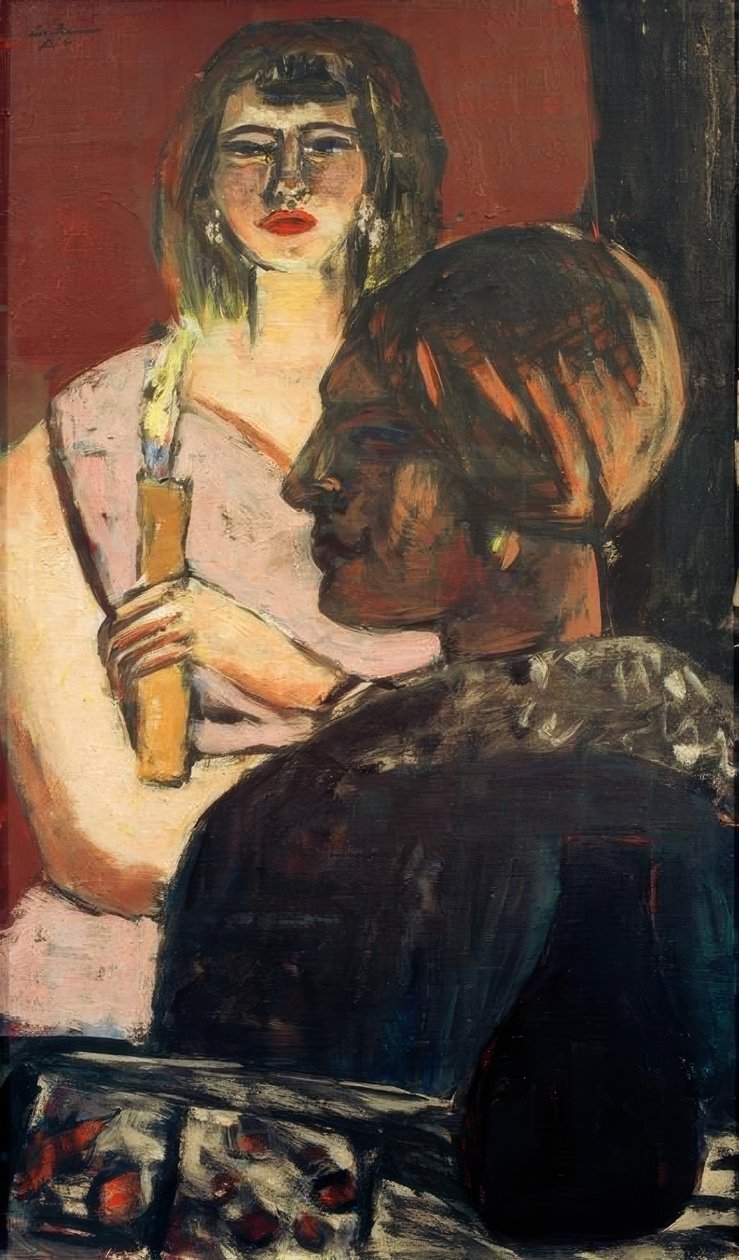 Quappi en Inder door Max Beckmann