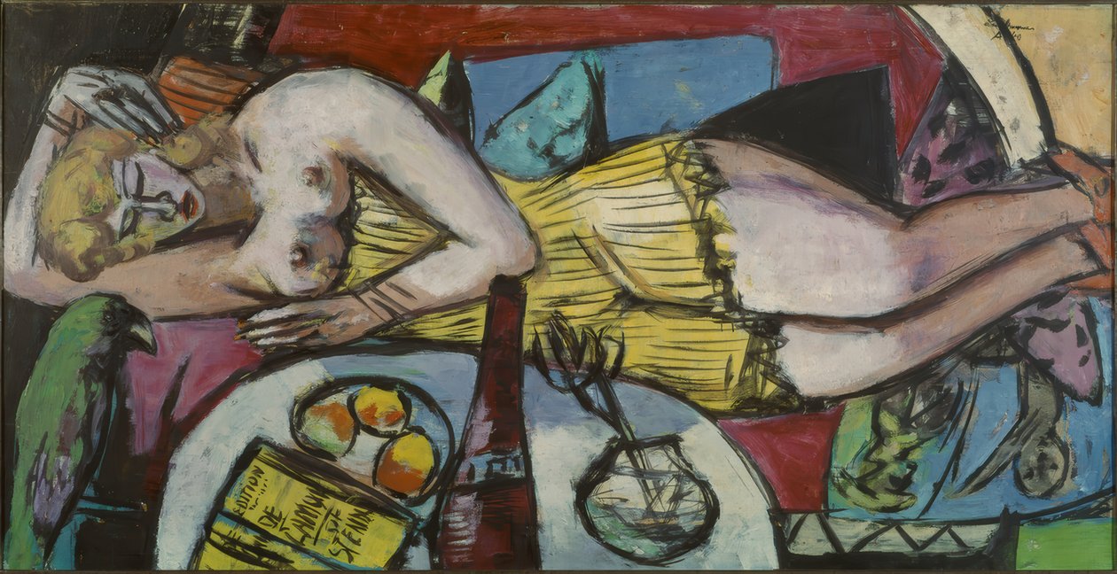 Rustende vrouw (Vrouw Wereld) door Max Beckmann