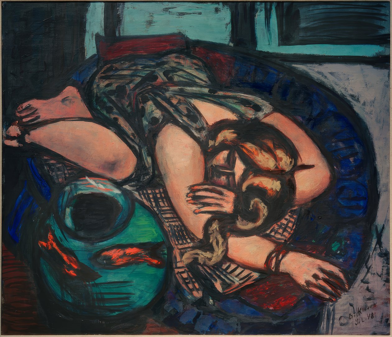 Rustend Meisje door Max Beckmann