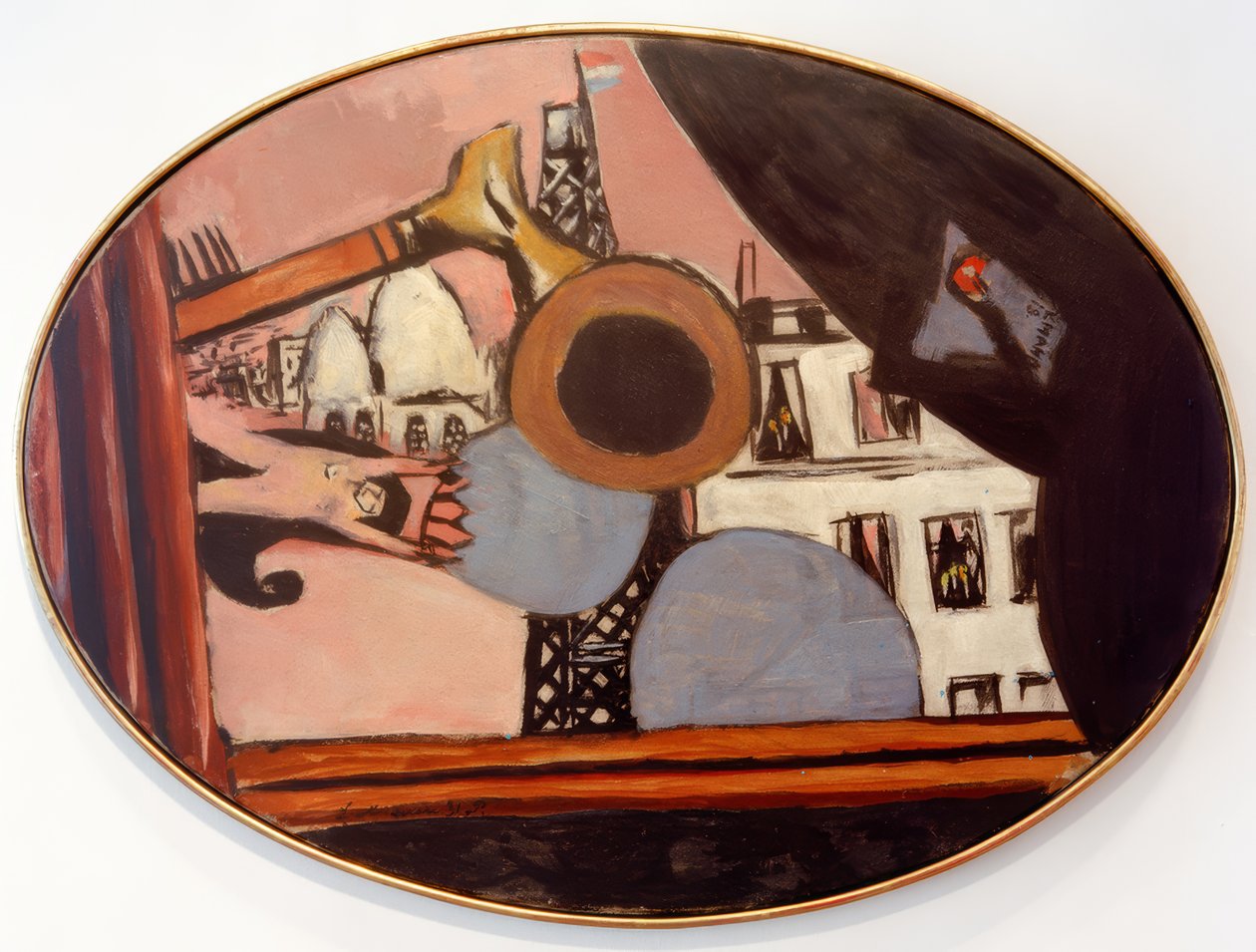 Droom van Parijs Colette, Eiffeltoren door Max Beckmann