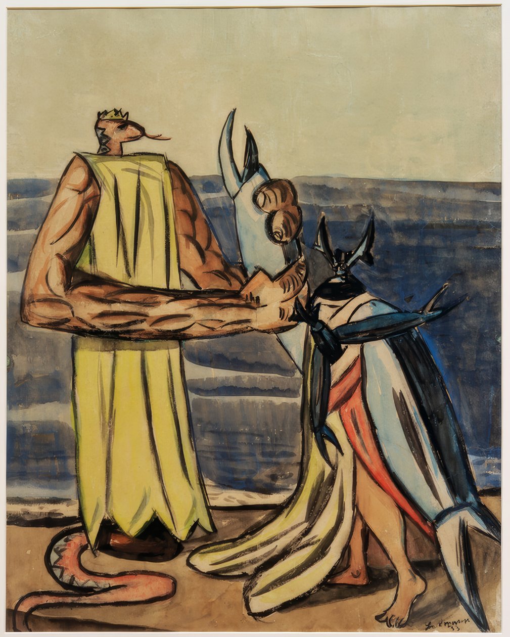 Slangenkoning en Hertenkeverbruid door Max Beckmann