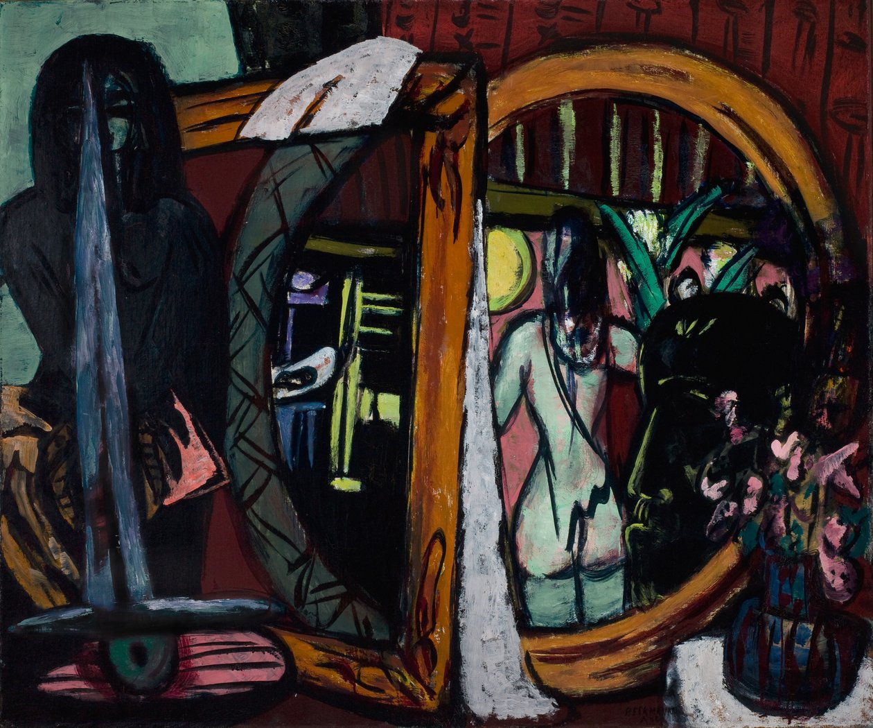 Beeldhouwersatelier door Max Beckmann