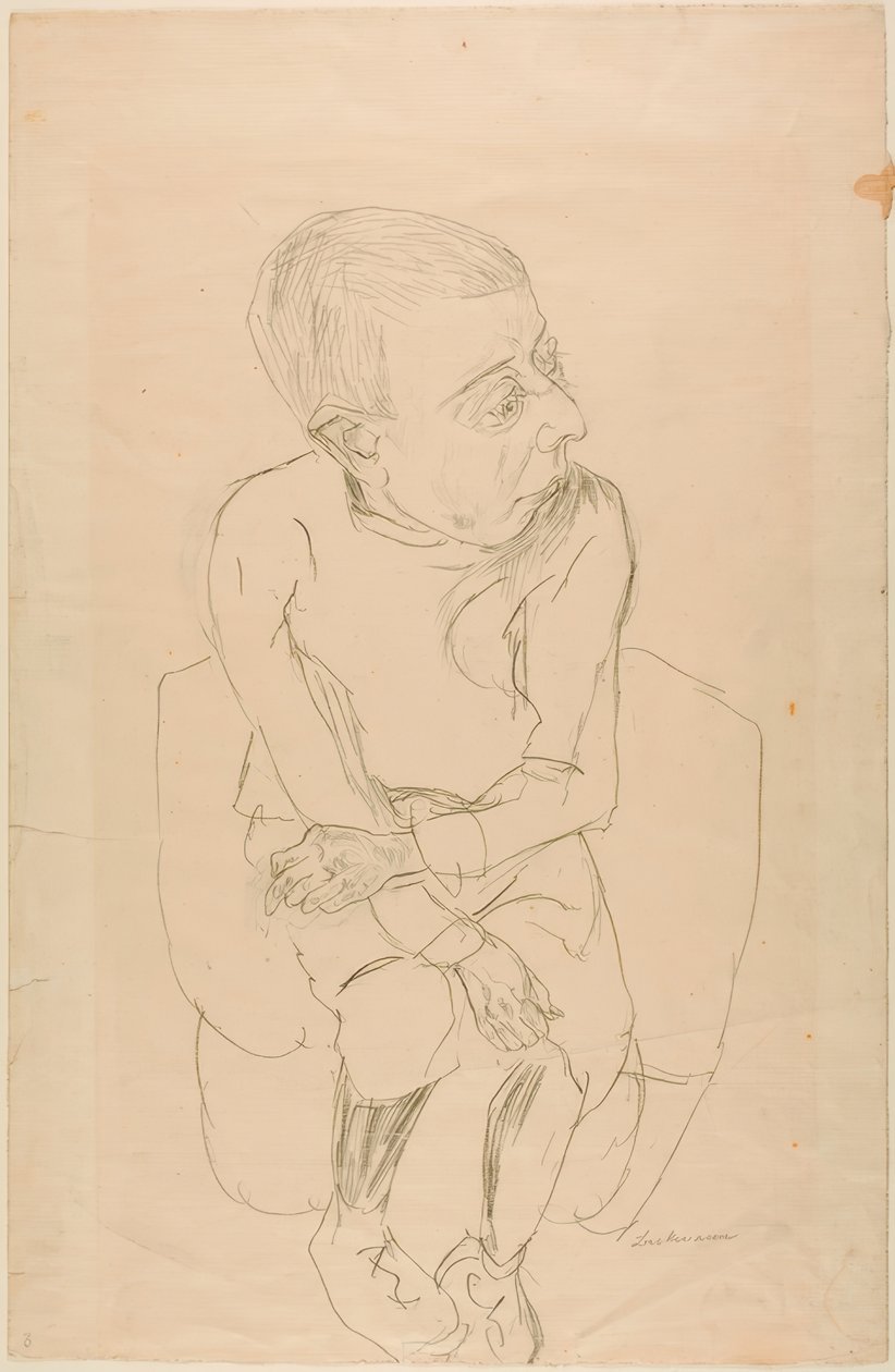 Zittende Jongen door Max Beckmann
