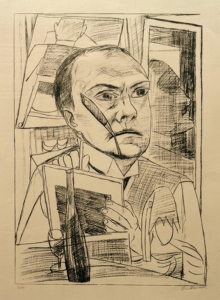 Zelf in hotel door Max Beckmann