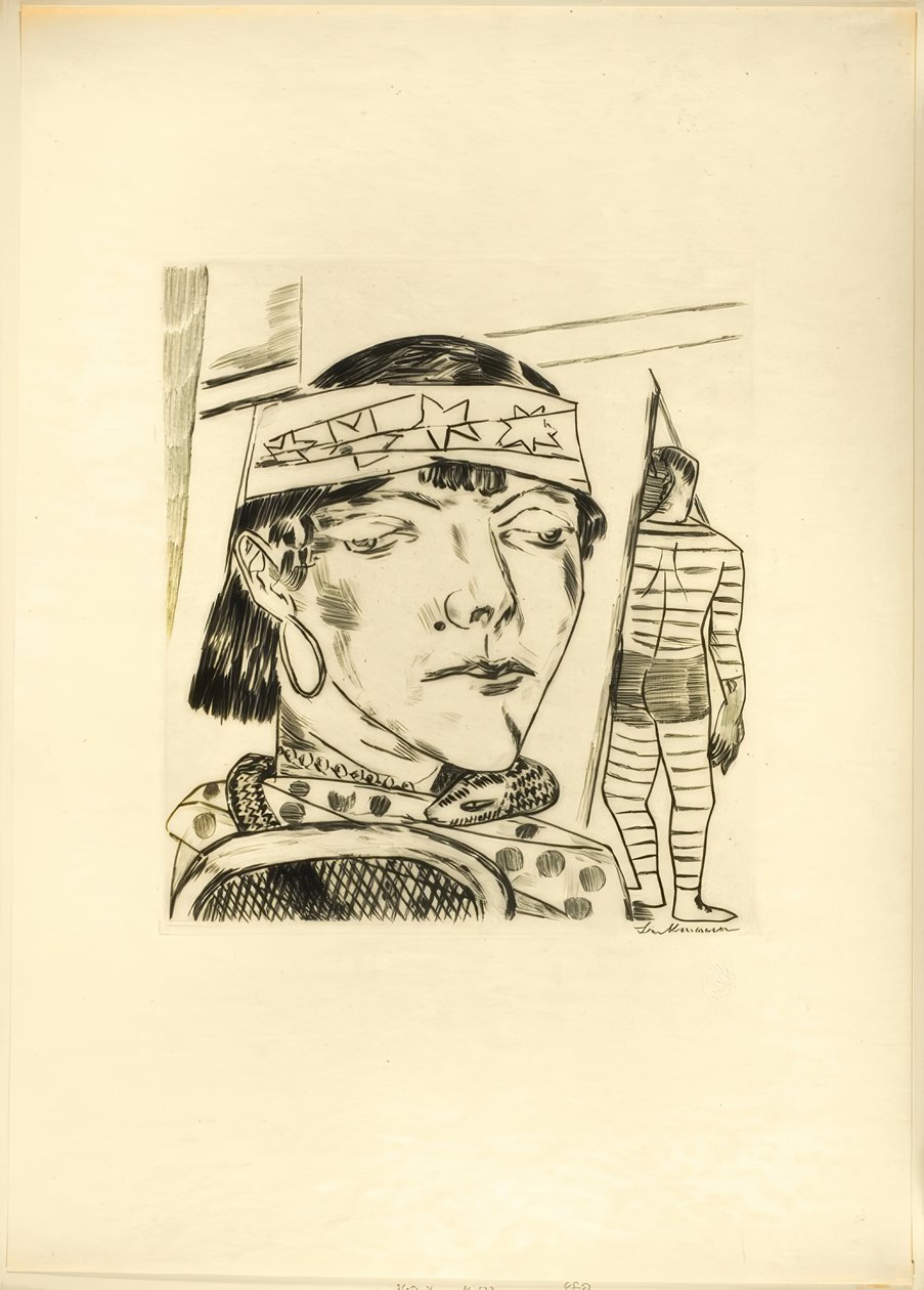 Slangenlade, plaat tien uit Jaarmarkt door Max Beckmann