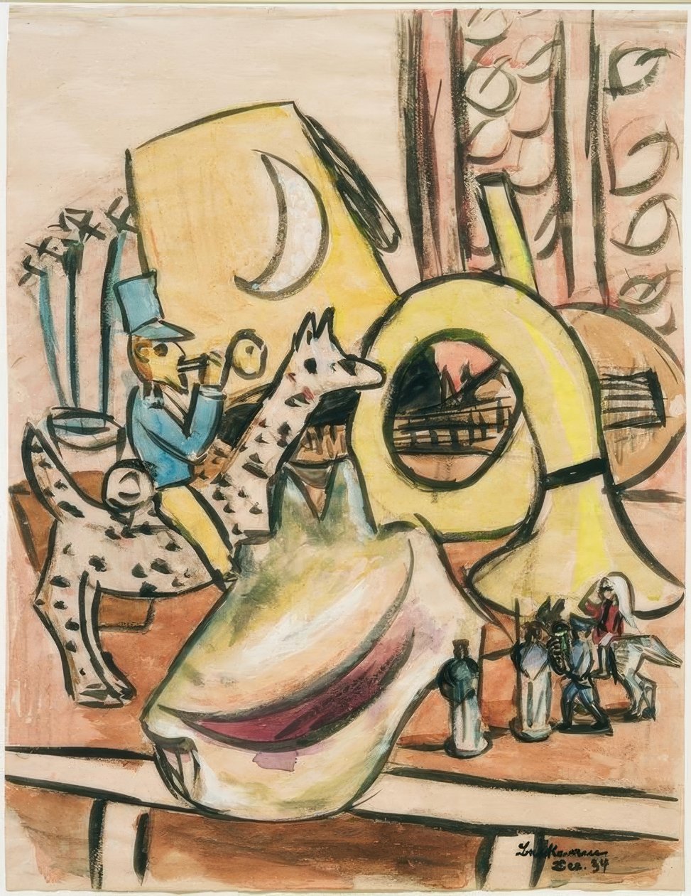 Stilleven met Speelgoed en Schelp door Max Beckmann