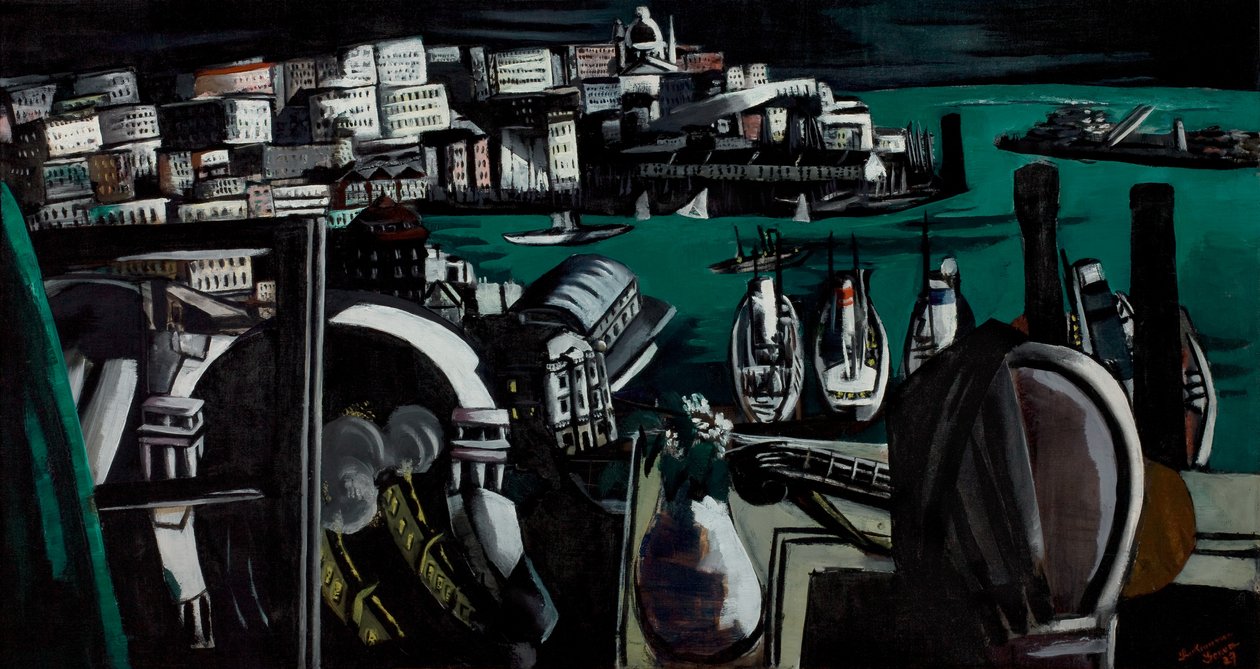 De haven van Genua door Max Beckmann