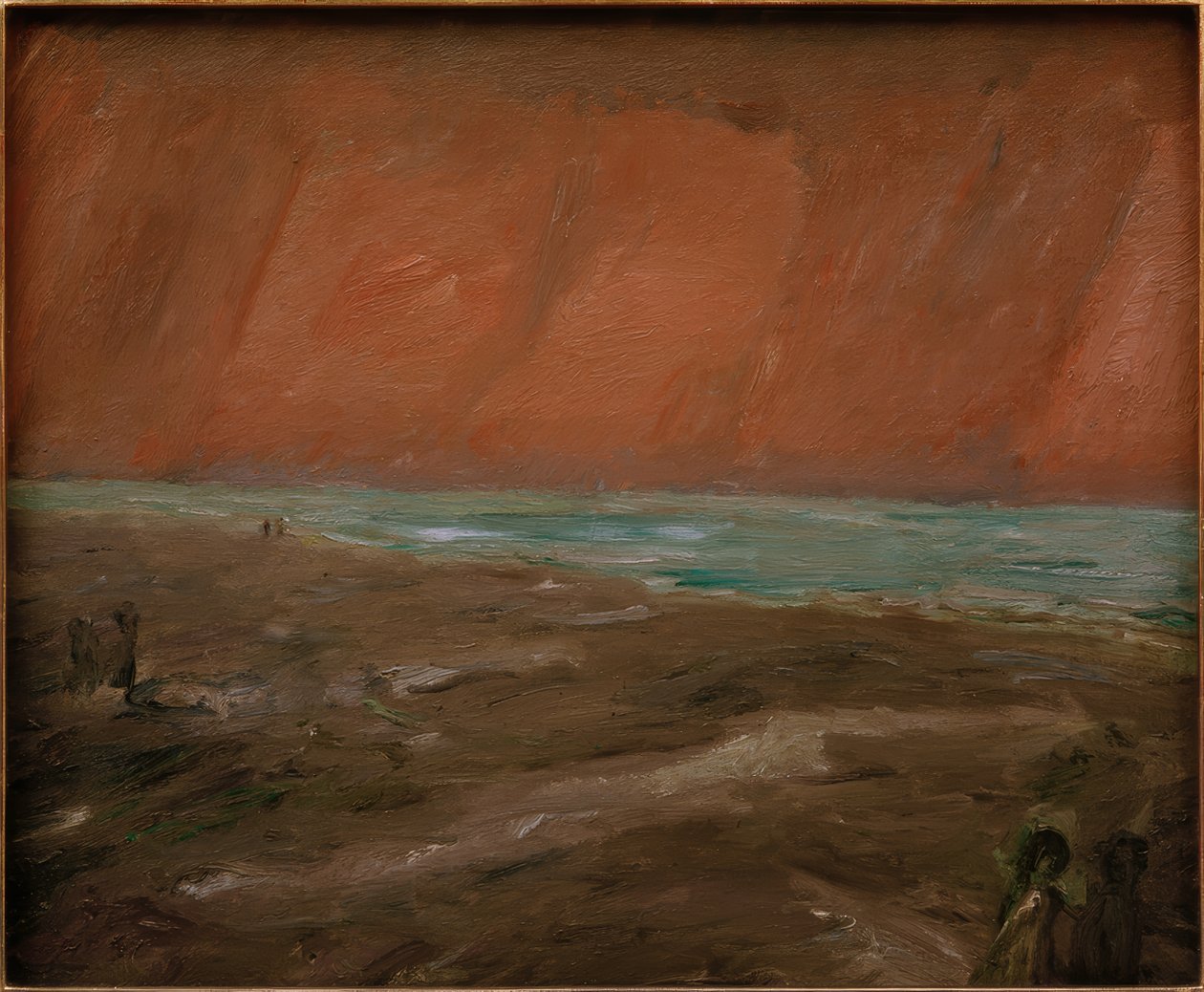 Somber avond aan zee door Max Beckmann