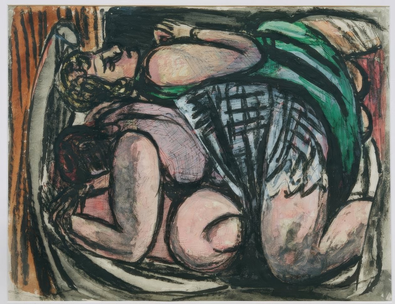 Twee liggende vrouwen door Max Beckmann