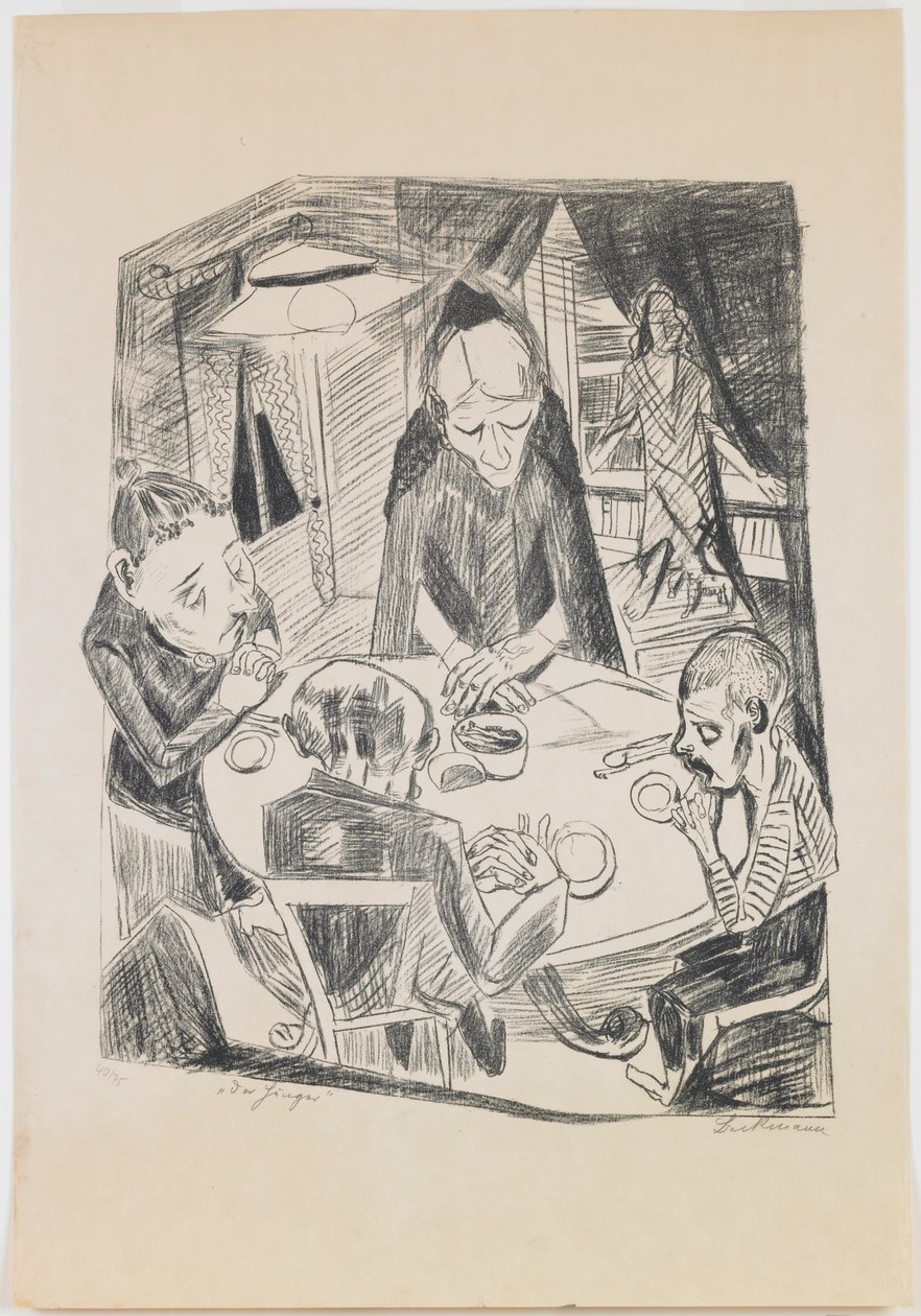 plaat 5: Honger door Max Beckmann