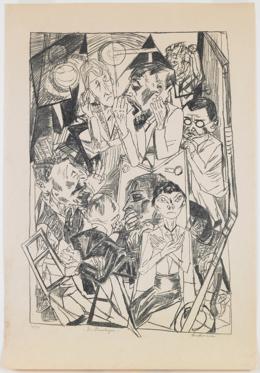 plaat 6: De ideologen door Max Beckmann