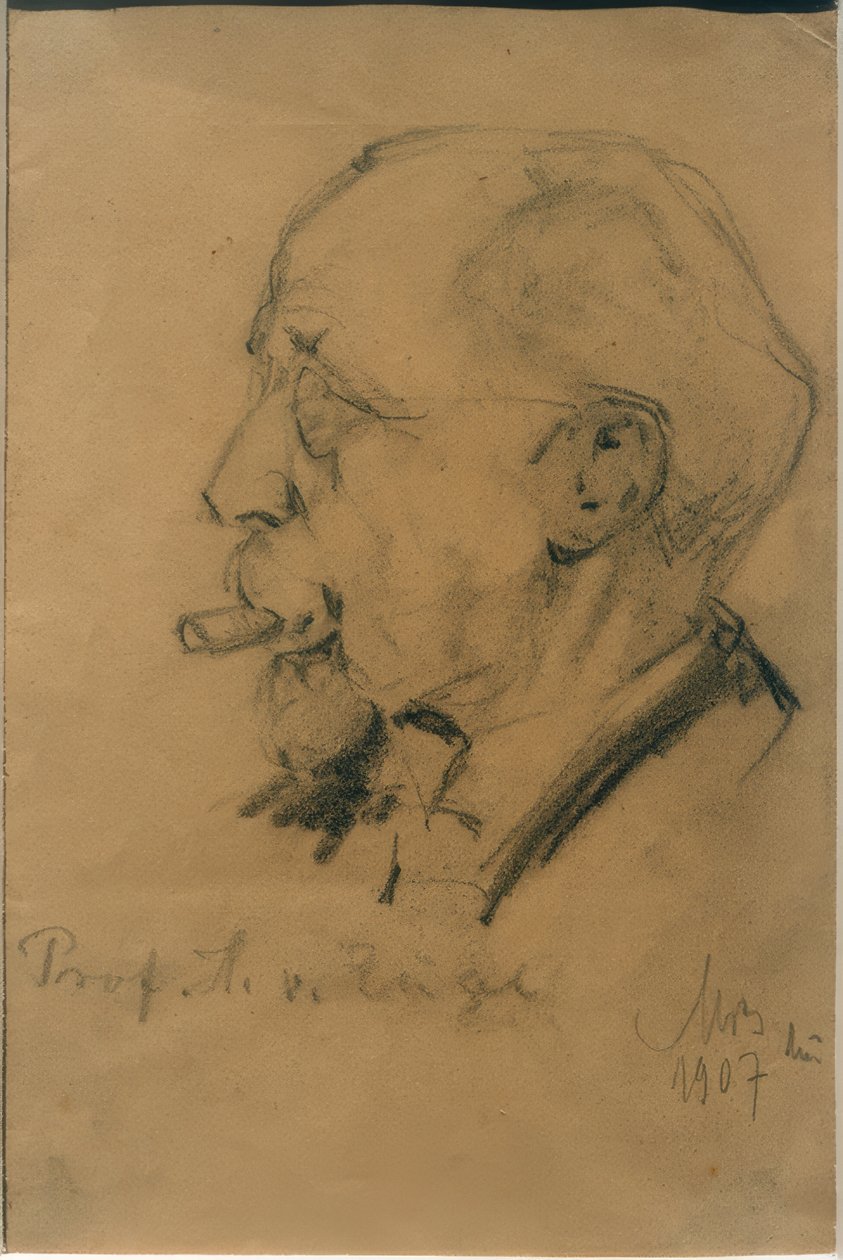 Portret Heinrich von Zügel door Max Bergmann