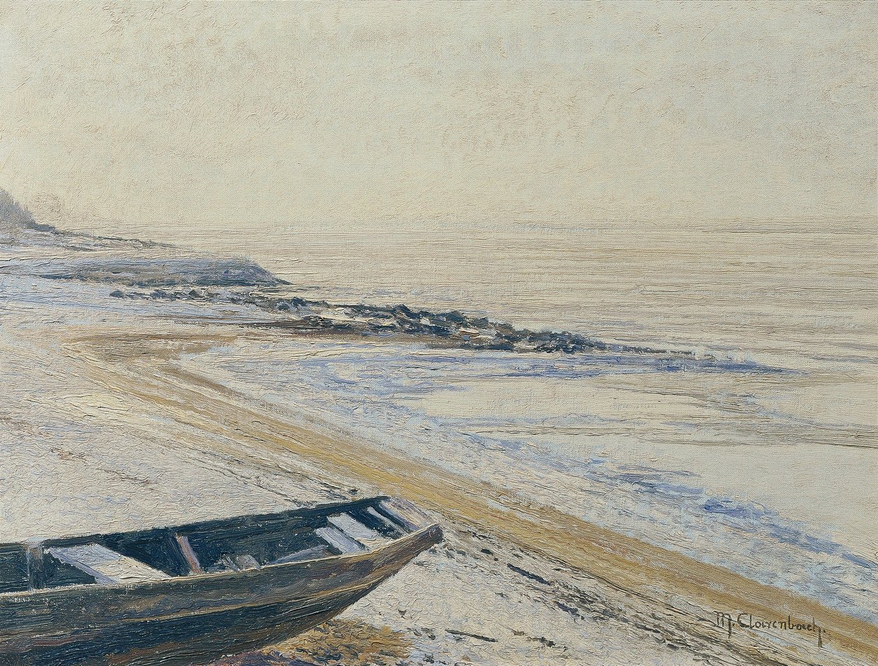 Nederrijn - drijfijs door Max Clarenbach