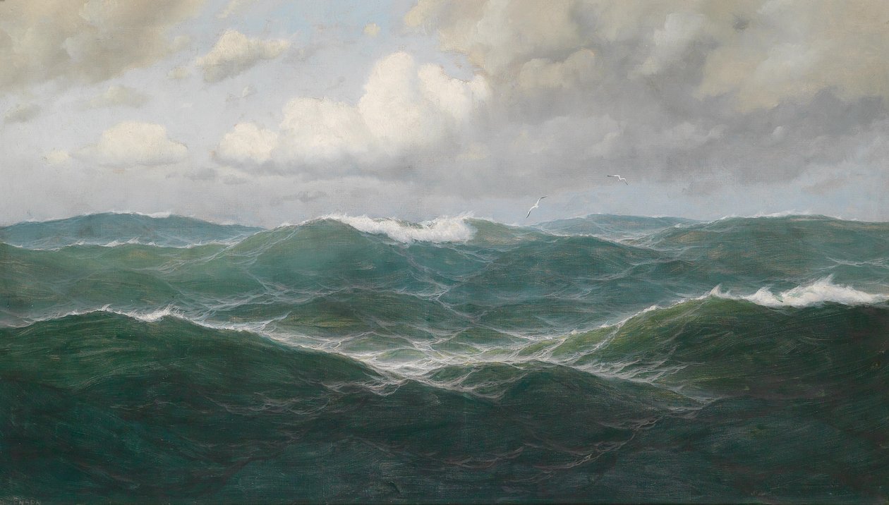 Bewegende zee door Max Jensen