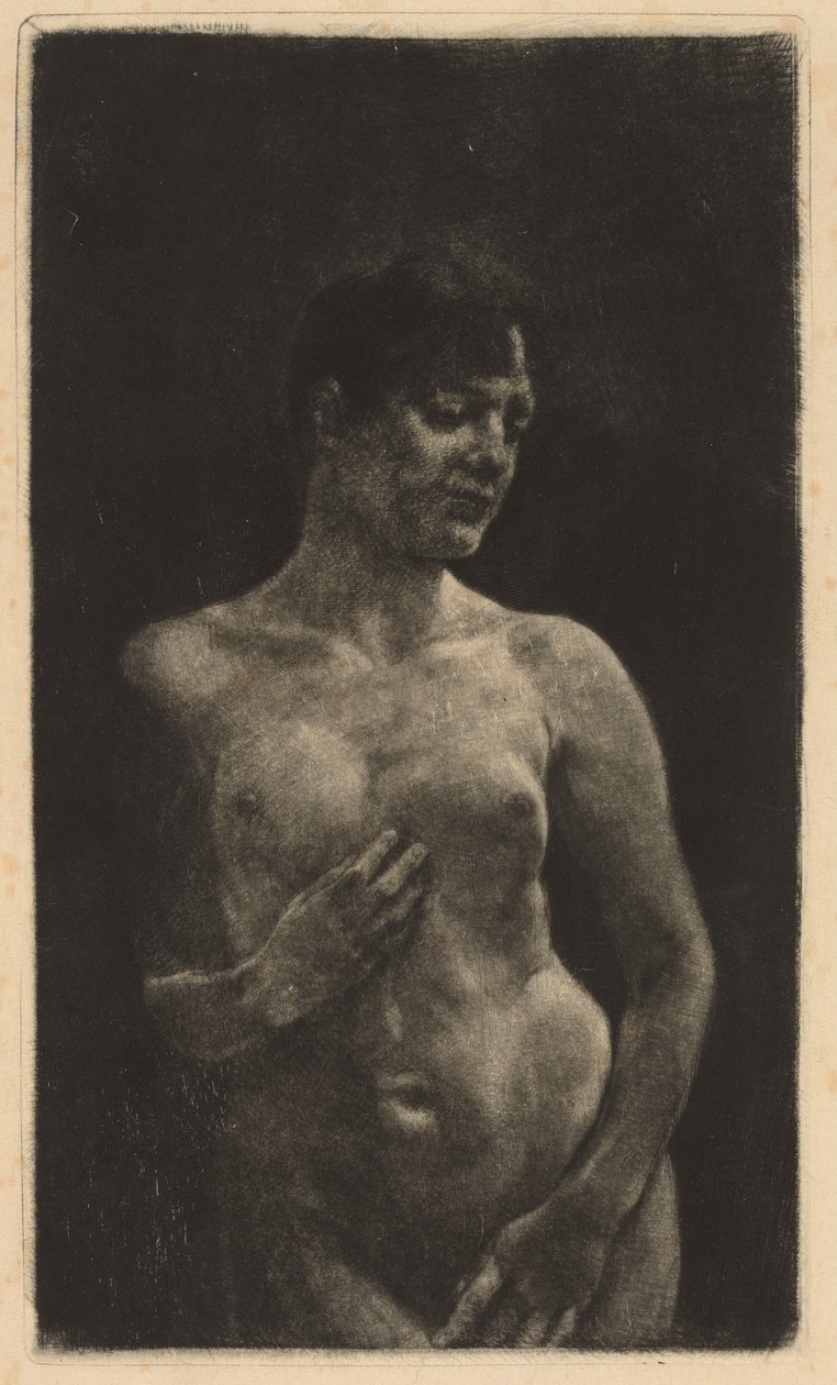 Een Staande Naakt, 1891 door Max Klinger