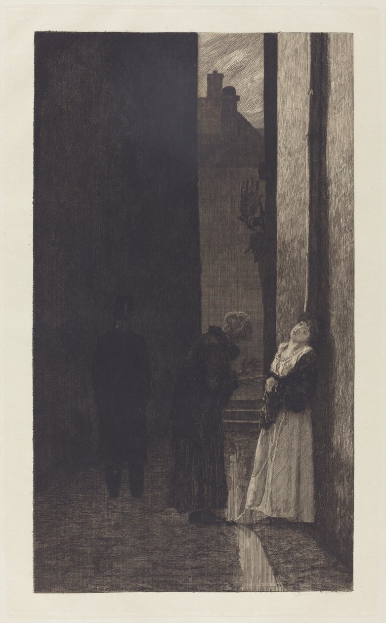 Ein Schritt Een Stap, 1883 door Max Klinger