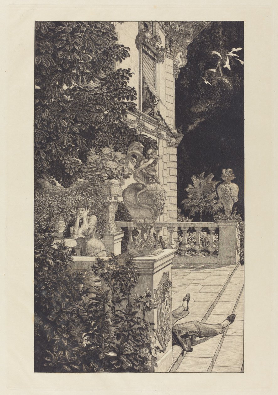 In Flagranti, 1883 door Max Klinger